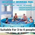 thumbnail image 2 of AMERTEER 48 Inches Foldable Children‘s Swimming Pool Blow Up Pool for Family Kids Backyard, 2 of 12