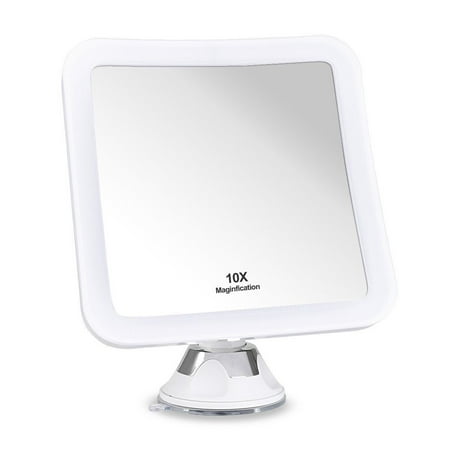 10X MAGNIFYING LIGHTED MAKEUP MIRROR Daylight LED Vanity Bathroom Travel