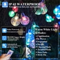 thumbnail image 4 of Cadena de luces solares Garden Delight, decoración para exteriores con control remoto, luces de jardín con forma de bola de cristal a prueba de agua con 8 modos de iluminación y temporizador,, 4 of 5