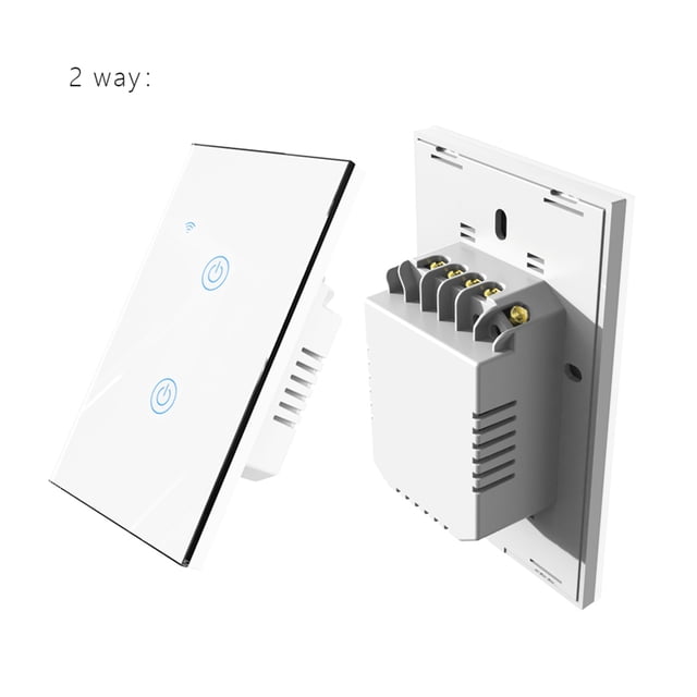 Mistaha Smart Touch Panel Switch with Graffiti Design, WiFi Connectivity, LED Indicator, YX-WS002A, Tempered Glass Panel, Zero Fire Wire Connection, 2 Way, 10A, for Home Automation