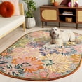 thumbnail image 3 of SAFAVIEH Jardin Corine Floral Area Rug, Pink/Rust, 4' x 6' Oval, 3 of 11