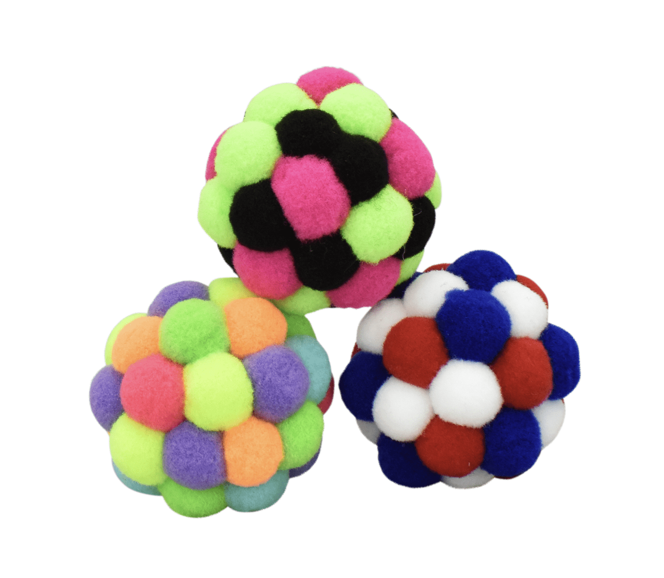 (2 pack) Vibrant Life Pom Pom Cat Toy, Assorted Colors