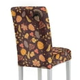 thumbnail image 2 of Xoenoiee Turkey Pumpkin Maple Leaves Print Dining Chair Covers, Stretch Kitchen Chair Covers Washable Parsons Chair Slipcover Removable Dining Chair Protectors for Home Thanksgiving Decor, 1 Set, 2 of 7