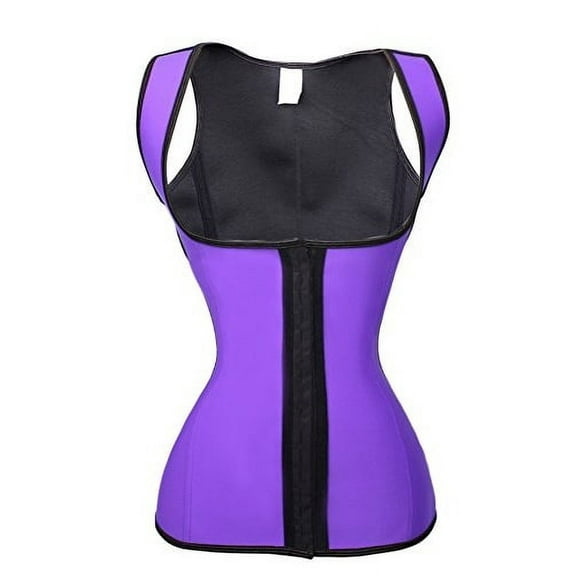 Fierce Honey Women's Latex Waist Training Abdominal Vest, Purple XXL