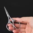 thumbnail image 3 of Coolmade Nose Hair Scissors Facial Hair Scissors Small Scissors Stainless Steel Straight Tip Scissor for Eyebrows, Nose, Moustache, Beard, Silver, 3 Pieces, 3 of 7