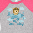 thumbnail image 4 of Inktastic 1st Birthday Airplane Teddy Bear I'm One Today Boys or Girls Baby Bodysuit, 4 of 5