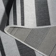 thumbnail image 5 of SAFAVIEH Martha Stewart Striped Indoor/Outdoor Area Rug, Light Grey/Charcoal, 6'7" x 9', 5 of 7