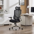 thumbnail image 6 of Nouhaus Apertura Ergonomic High Back Office Chair, Mesh Desk Chair with 3D Armrests and Dynamic Lumbar Support, Gray, 6 of 11