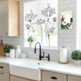 thumbnail image 5 of Black Dandelion Balloon Curtains for Living Room/French Door, Spring Country Modern Minimalist Flower Tie Up Curtains 63 Inch Length Energy Saving Kitchen Curtains Shades for Windows 42"x63", 5 of 8