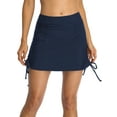 thumbnail image 4 of Alove Women's Drawstring Swim Skirts Ruched High Waisted Tummy Control Swimwear Bottoms, 4 of 7