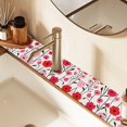 thumbnail image 2 of Yayeee Faucet Mat for Kitchen Sink 14.7" Diatomite Long Splash Guard Pad, Pink Floral, 2 of 7