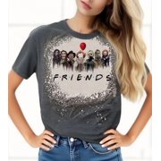 Halloween Shirt for Women Funny Novelty Horror Movie Graphic Halloween Holiday Tshirt Short Sleeve Horror Squad Tshirt