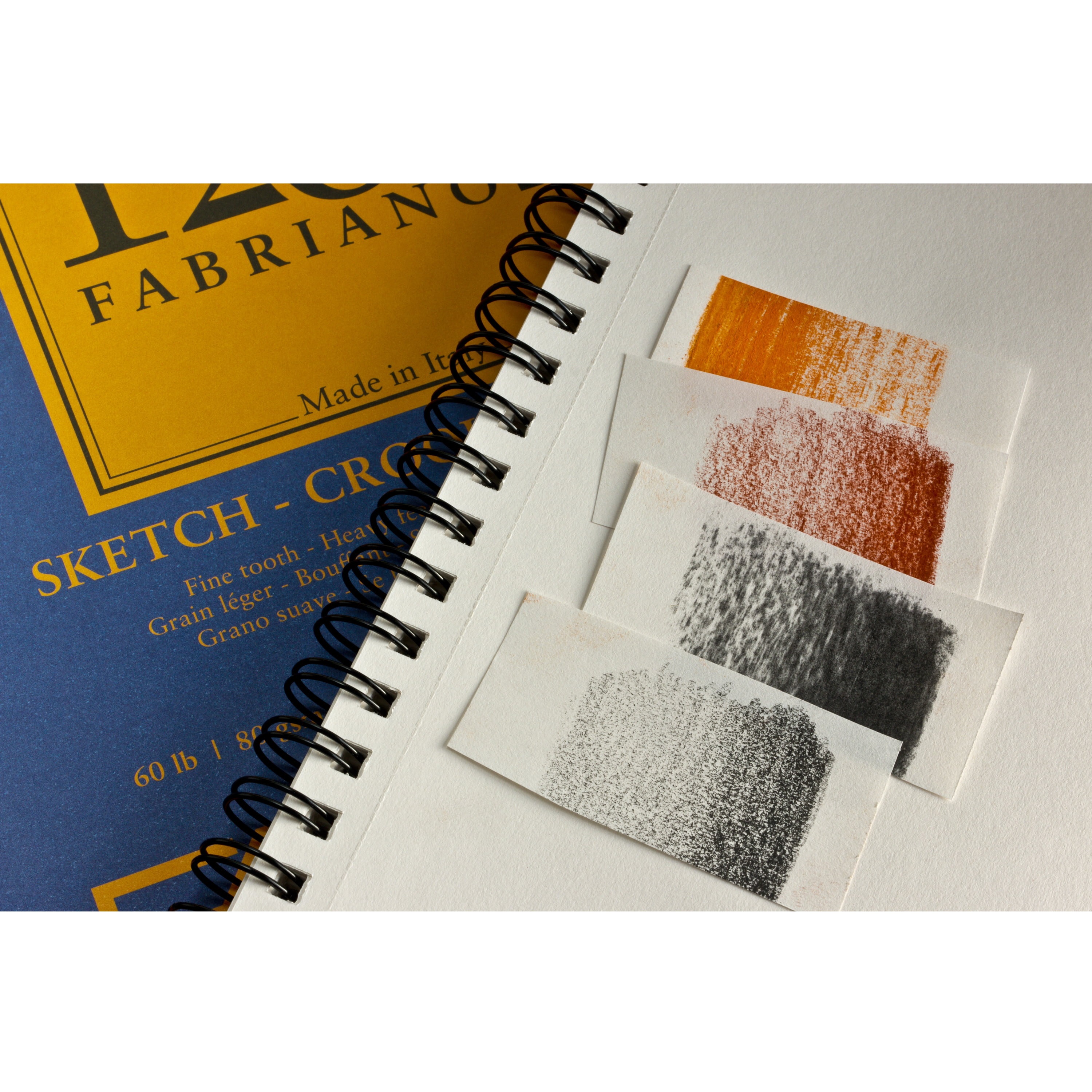Fabriano 1264 Sketch Pad, Glue Bound, 11”x14”, 60 lb, 100 Sheets, 100% Alpha-Cellulose, Sketching & Drafting, Three Pack