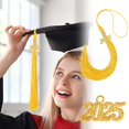 thumbnail image 1 of 2025 Borla de birrete de licenciatura Birrete de graduación Suizi Doctorado Presidente Mentor Accesorios de ropa Percha de birrete Borla, 1 of 5