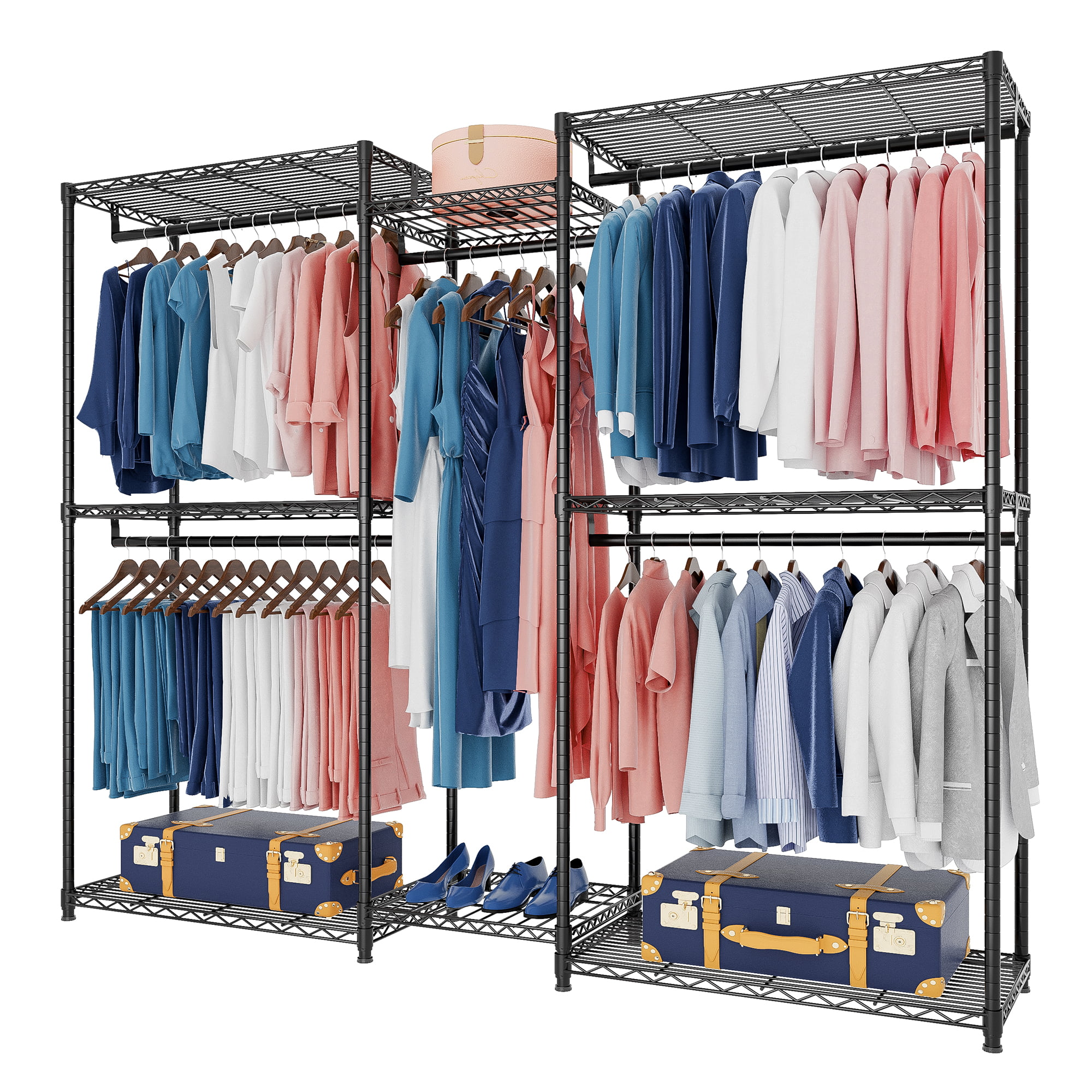 50pk White Plastic Laundry Hooks Closet Organizers Portable Hanging Dry Clips 