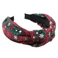 thumbnail image 3 of Christmas Knotted Headband for Women - Holiday Turban Style Hair Accessory - Decorative Wide Headband Suitable for Celebrations and Festive Events, 3 of 5