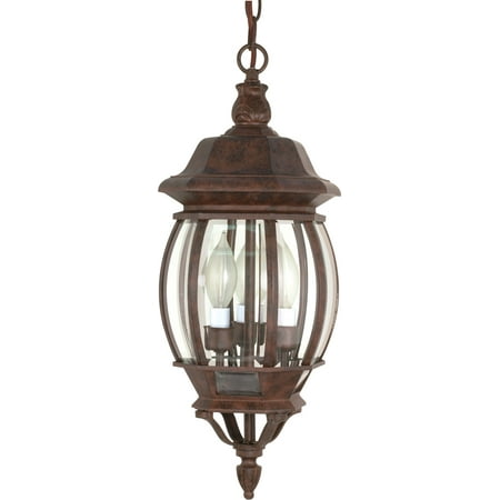 

Outdoor Pendant 3 Light With Old Bronze Finish Aluminum Candelabra Base 7 inch 180 Watts