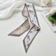 thumbnail image 1 of Pañuelo de seda pequeño y largo verde para mujer, lazo fino y angosto para el cabello, lazo para bolso, decoración, cinta de regalo, 1 of 6