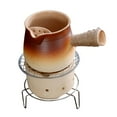 thumbnail image 4 of Tetera y estufa de cerámica, tetera duradera con mango antiescaldaduras, Infusor de té para Picnic, Hotel, regalo para amantes del té, Camping y Marrón BLESIY Tetera, 4 of 8