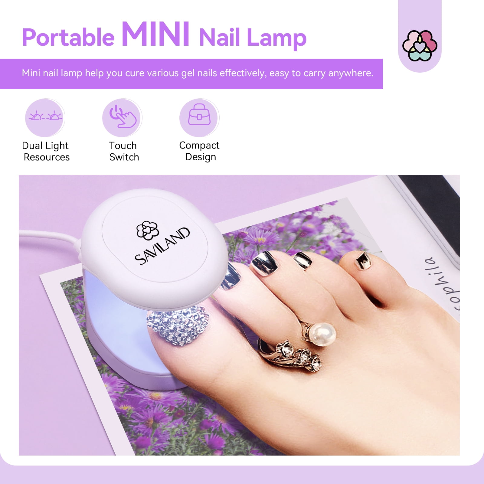 Saviland Toenails Tips and Glue Gel Kit - Gel x Nail Kit 500PCS Gel x Nails Acrylic Nails with Nail Drill Kit Nail Glue Gel Mini Nail Lamp Nail Art Tools Nail Extension