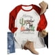 thumbnail image 5 of Sonducket Camiseta de manga 3/4 para mujer, blusas de verano con estampado gráfico de letras informales, atuendos superiores para niñas, negro, S Prendas para la parte del cuerpo Rojo XXL, 5 of 6