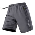 thumbnail image 4 of Delconic Mens Athletic Shorts Running Shorts Quick Dry Workout Shorts 7"/ 9" Lightweight Gym Basketball Shorts Zipper Pockets Dark Gray XL, 4 of 4