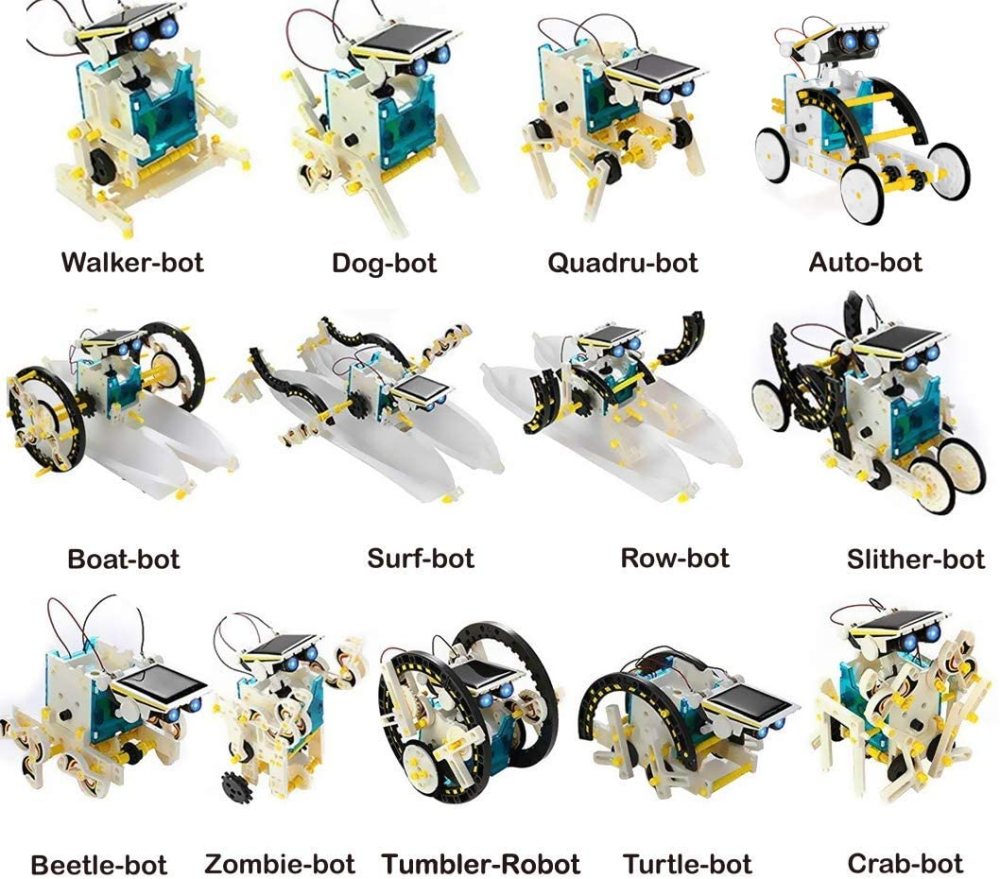 13 in 1 Solar Powered Robot DIY Transformer Toy Educational Science Kit