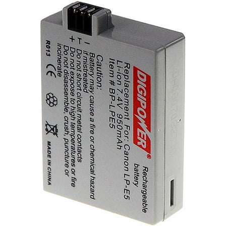 Digipower Rechargeable Battery - Digipower BP LPE5 Replacement Li ion Battery for Canon LP E5