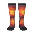 thumbnail image 1 of Fotbe Sunset River Western Cowboy Calcetas Divertidas Estampadas para Hombre y Mujer, Calcetas de Algodón hasta la Rodilla para Caminar, Correr, Enfermería y Embarazo, 1 of 6