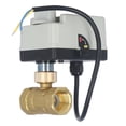 thumbnail image 2 of Normally Closed Motorized Ball Valve, 1.6Mpa Easy Wiring 2 Way Electrical Ball Valve Brass ABS  For Water, 2 of 8