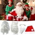 thumbnail image 2 of MORESEC XUld Home Deluxe Santa Beard and Wig Set Costume Accessory for Christmas Role Play Christmas Decorations Indoor, 2 of 4