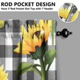 thumbnail image 5 of Sunflowers with Black and White Check Patterns4(1) Kitchen Curtain Valance 3 Piece Home Curtains and Valance Set Curtain Sink Window Decor Window Treatment Tier 27.5x36 Length, 5 of 6