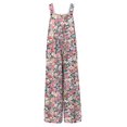 thumbnail image 5 of Xyxonk Womens Jumpsuit Floral Printed Sleeveless Cotton Jumpsuit Loose Trendy Romper with Pockets Stretchy Jumpers Pink XL, 5 of 6