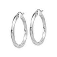thumbnail image 3 of Sterling Silver Twisted Hoop Earrings  1 1/4 inch (3.00mm Thick), 3 of 4