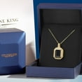 thumbnail image 4 of Gem Stone King 5.00 Ct Emerald Cut Black Onyx 18K Yellow Gold Plated Silver Pendant, 4 of 4