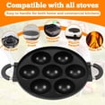thumbnail image 3 of FUYGRCJ 7 Holes Stuffed Pancakes Maker, Electric Takoyaki Maker Pan, Danish Pancakes Maker, Cast Iron Octopus Ball Maker, Cake Pop Maker, Bake Ebelskiver Pan, Pre-Seasoned Pancake Octopus Ball Grill, 3 of 10
