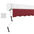 thumbnail image 3 of Awntech 12' x 10' Full Cassette Manual Patio Retractable Awning Acrylic Fabric, Burgundy, 3 of 7