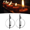 thumbnail image 1 of Geometric Wire Candle Holders, 2Pcs Iron Candlestick Holder Table Candle Stand for Fireplace Mantel Coffee Tabletop Counter, 1 of 7