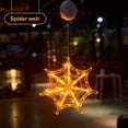 thumbnail image 1 of Lámpara de luz de ventana de Halloween con ventosa, decoraciones de Halloween, calabaza naranja, fantasma, murciélago, funciona con pilas, nueva, 1 of 4
