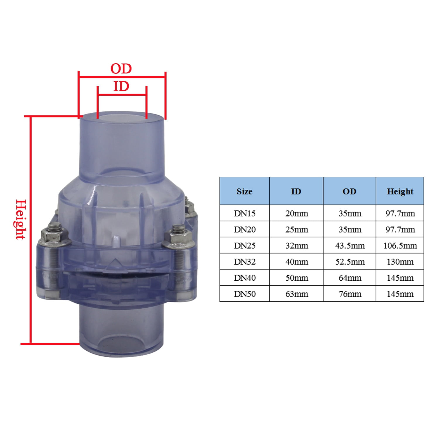 non return valve pvc anti return valve no return check valve water for sewer pipe internal