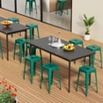 thumbnail image 2 of VINEEGO 24 Inches Metal Bar Stools High Backless Stackable Stools Indoor-Outdoor Counter Stools Set of 4 (Green), 2 of 7