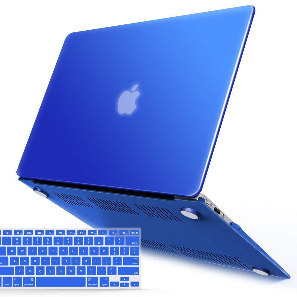 Photo 1 of iBenzer Basic Soft-Touch Series Plastic Hard Case Keyboard Cover for Apple Macbook Air 13-inch 13 A1369/1466 (Royal Blue)
