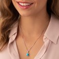 thumbnail image 3 of 1 ct Pear Shape Created Blue Opal Pendant Necklace in Sterling Silver, 18", 3 of 3