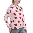 thumbnail image 6 of Honeii Strawberry Pattern Womens Oversized Hoodies Long Sleeve Sweatshirts Pullover Fall Outfits with Pocket-X-Large, 6 of 7
