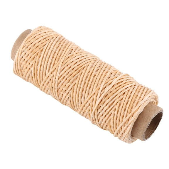 Leather Sewing Waxed Thread Leather Thread for Sewing Heavy Thread for Leather Sewing Machine Thread for Leather Craft Shoe Repairing 150D 50m[Beige]