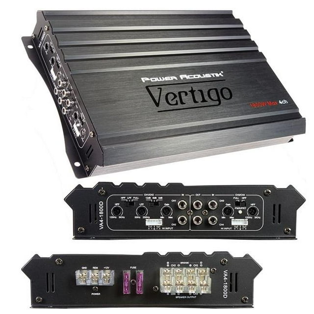 Power Acoustik Vertigo Series Amplificateur 4 Canaux 1800W Max