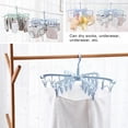thumbnail image 5 of Jinsinto Indoor Outdoor Clothes Drying Rack, 24 Foldable Hanging Clothes Dryer Clips, Sock Drying Rack, 5 of 5