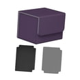 thumbnail image 4 of Caja de baraja de cartas, colección de pasatiempos de dados de cartas TCG, puede contener más de 100 tarjetas de organización Púrpura, 4 of 8