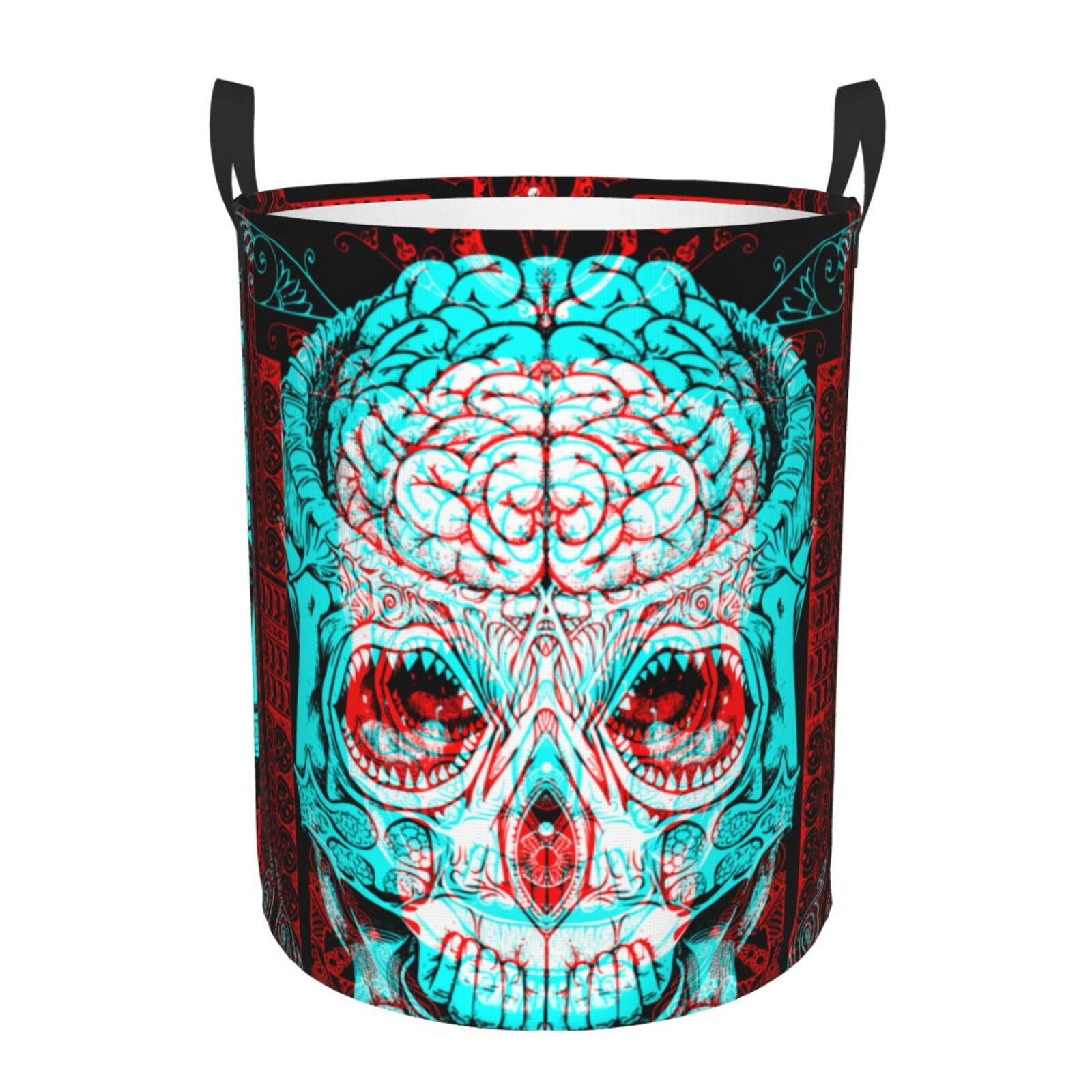 Red Rose Skull Laundry Basket main image 0