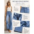 thumbnail image 5 of DOKOTOO Women's Wide Leg Jeans High Waisted Stretchy Straight Leg Denim Pants with Pockets Loose Fit Trendy Jeans for Casual (Sizes 4-18), 5 of 9